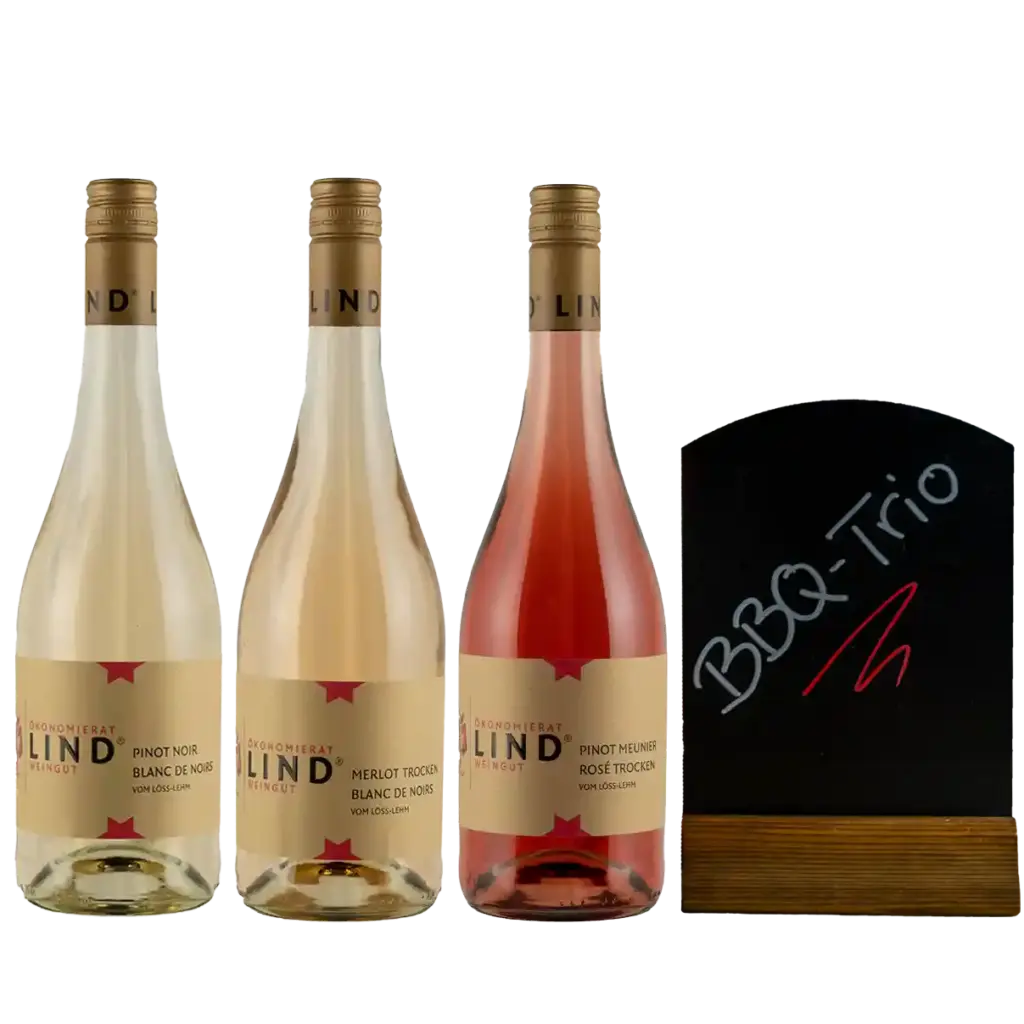 Weinpaket „BBQ Trio“ vom Weingut Ökonomierat Lind mit drei Flaschen