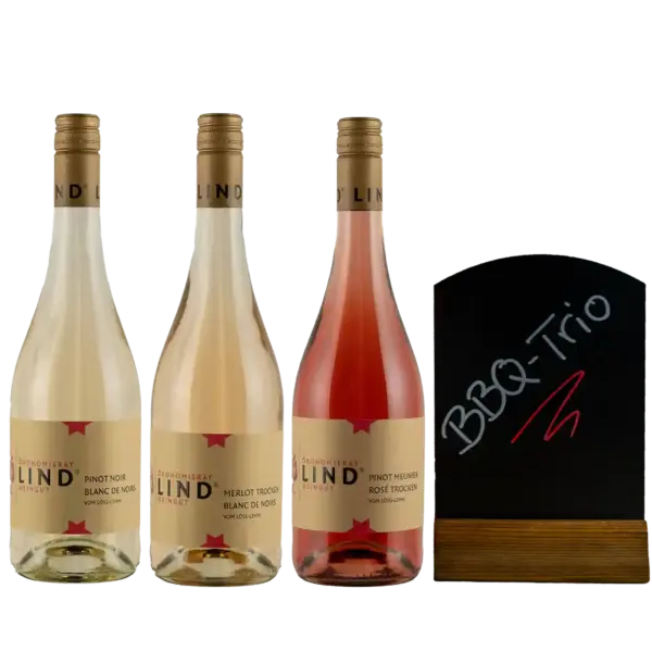 Weinpaket „BBQ Trio“ vom Weingut Ökonomierat Lind mit drei Flaschen