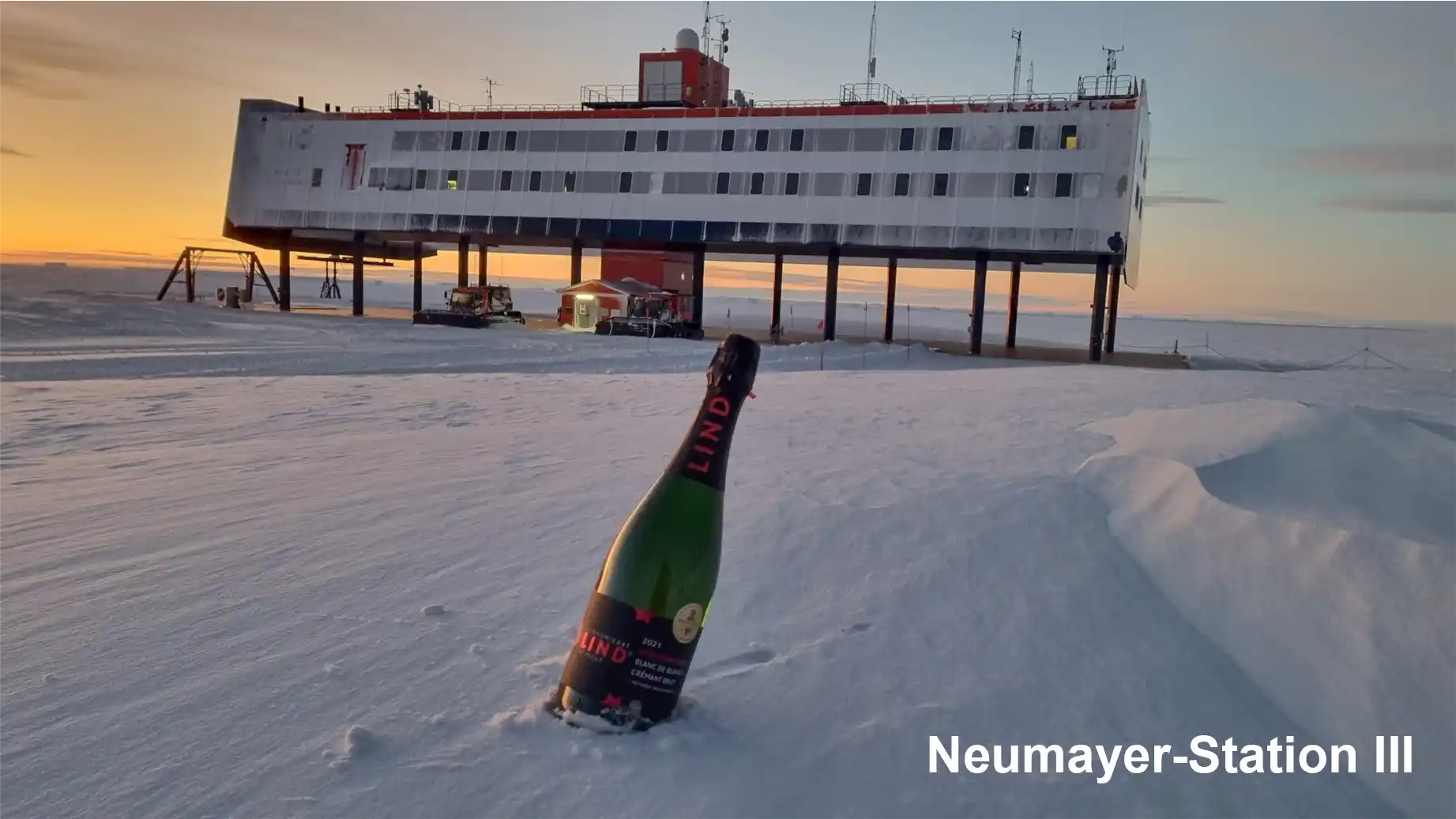 Unser Crémant wurde ausgewählt, um die Neumeyer III-Station in der Antarktis zu beliefern.