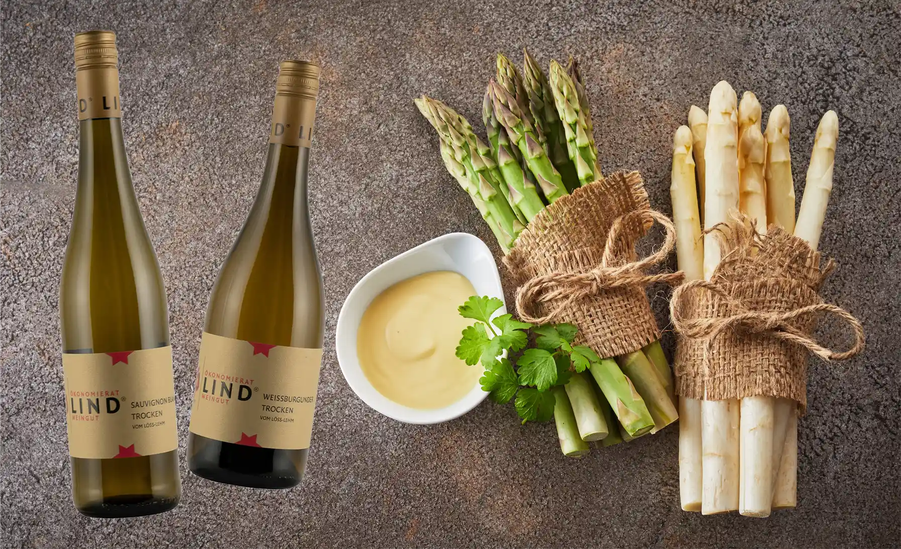 Spargelpaket mit frischen Weißweinen – die perfekten Weine zur Spargelzeit